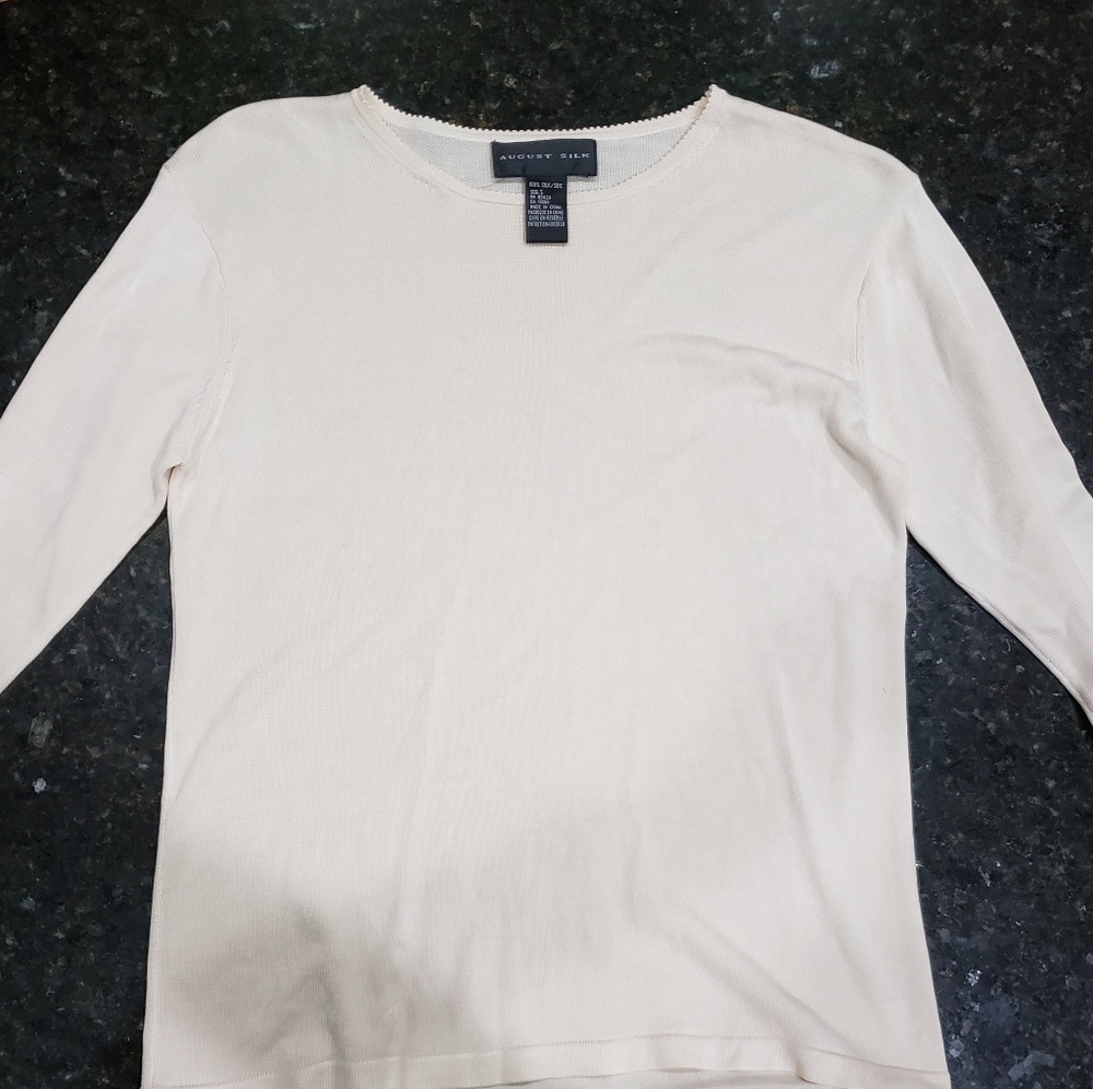 August Silk Creme Top